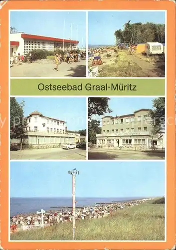 Graal-Mueritz Ostseebad Broilergaststaette Zeltplatz Hotel Konsum Gaststaette Strand / Seeheilbad Graal-Mueritz /Bad Doberan LKR