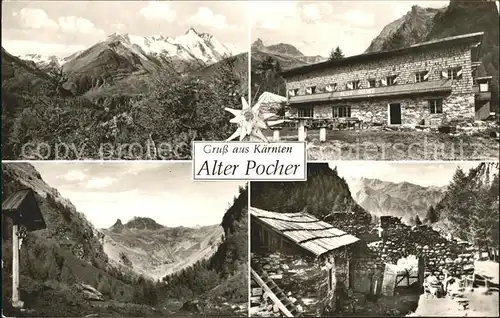 Kaernten Alter Pocher mit Sonnblick und Grossglockner Kat. Villach