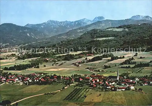 Au Bad Aibling mit Blick zum Wendelstein Fliegeraufnahme Kat. Bad Feilnbach