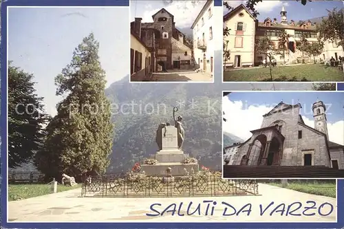 Varzo Dorfmotive Kirche Kriegerdenkmal