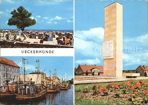 ueckermuende Haffbad Hafen Sowjet Ehrenmal Kat. Ueckermuende