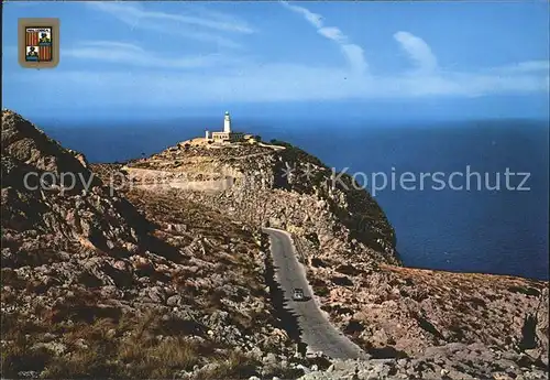 Formentor Leuchtturm und Landstrasse Kat. Cap Formentor Islas Baleares Spanien