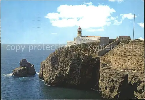 Sagres Algarve Leuchtturm Steilkueste Kat. Faro