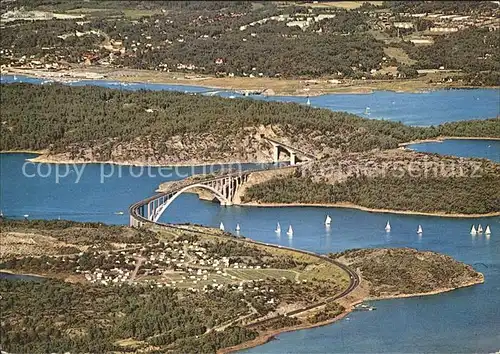 Schweden Fliegeraufnahme Tjoernbroarna Bruecken /  /