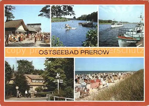 Prerow Ostseebad Strand Prerowstrom Hafen CafÃ© Strandeck / Darss /Nordvorpommern LKR
