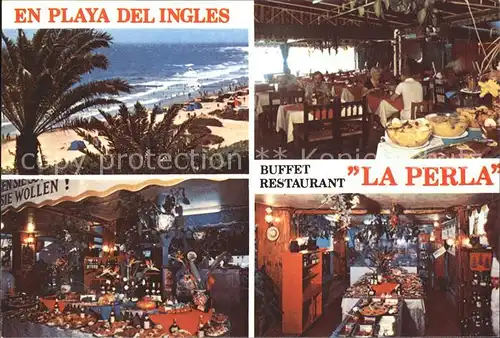 Playa del Ingles Gran Canaria Restaurant La Perla Kat. San Bartolome de Tirajana