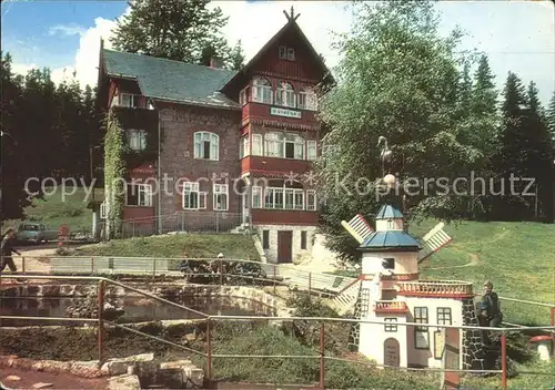 Karpacz Haus mit Kleiner Windmuehle Kat. Polen