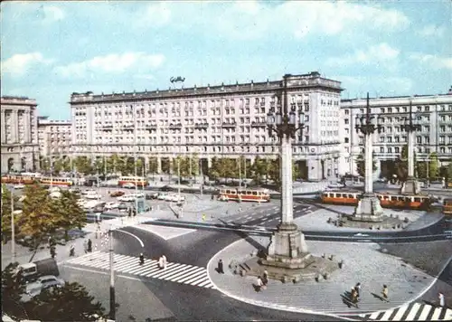 Warszawa Platz mit Saeulen Kat. Warschau Polen
