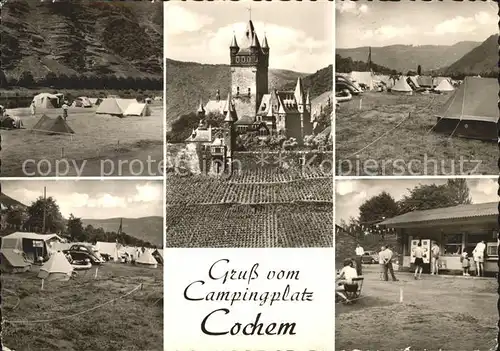 Cochem Mosel Campingplatz Details Schloss Kat. Cochem