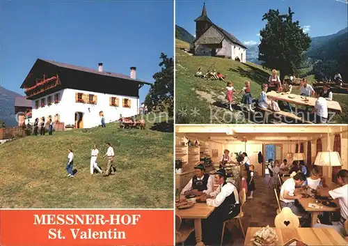 St Valentin Haide Vinschgau Messner Hof Jausenstation Gaststube Kat. San Valentino alla Muta Vinschgau