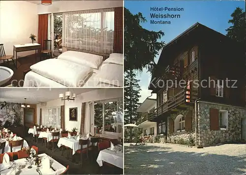 Montana VS Hotel Pension Weisshorn Zimmer Gastraum Kat. Montana