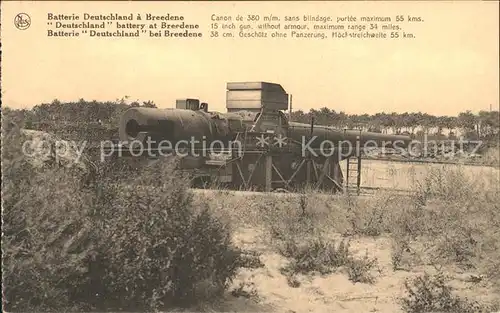 Breedene sur Mer Geschuetz Kat. Belgien