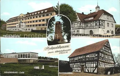Hochwaldhausen Ilbeshausen Genesungsheim Hotel Felsenmeer Schwimmbad Cafe Teufelsmuehle Kat. Grebenhain