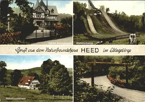 Heed Meinerzhagen Naturfreundehaus Jugendferienheim Schloss Badinghagen Mattenschanze Skispringen