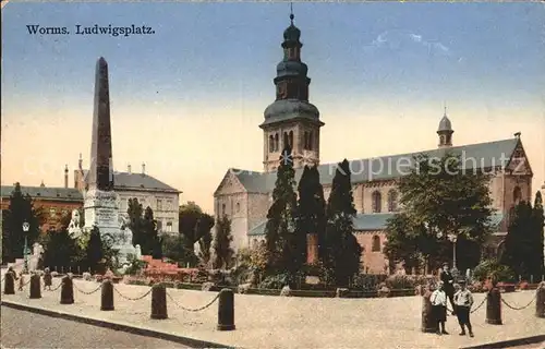 Worms Rhein Ludwigsplatz Kirche Kat. Worms