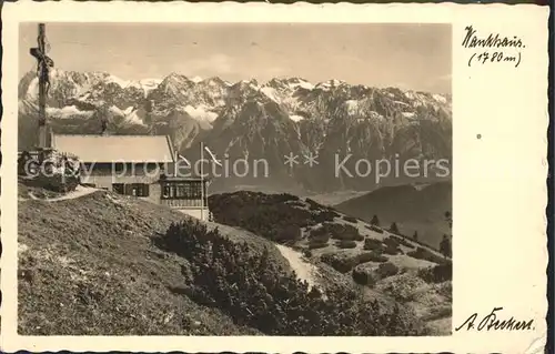 Wankhaus Berghaus Kreuz Alpenpanorama Kat. Garmisch Partenkirchen