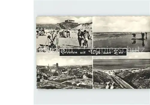 Wijk aan Zee Strandleven Zeegezicht Panorama Weg naar Zee Kat. Niederlande