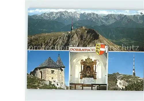 Dobratsch Kaernten Sendeturm des oesterr Rundfunks Dt Kirche Altar Julische Alpen Kat. Oesterreich