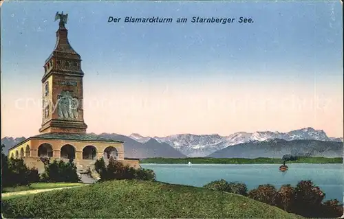 Starnbergersee Bismarckturm Kat. Starnberg