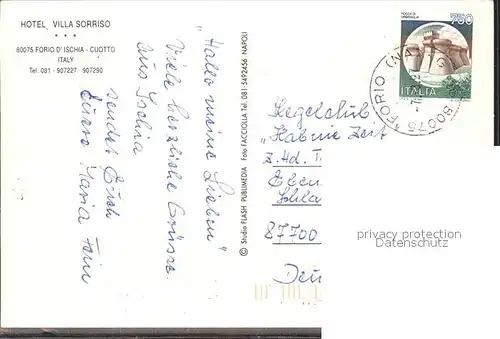 Forio d Ischia Hotel Villa Sorriso Kat. 
