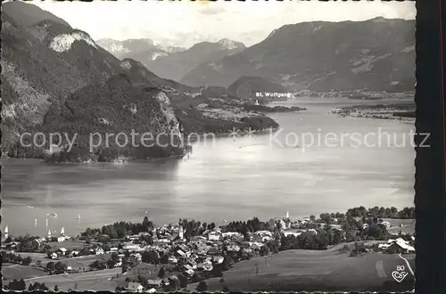 St Gilgen Salzkammergut am Wolfgangsee Fliegeraufnahme Kat. St Gilgen Wolfgangsee