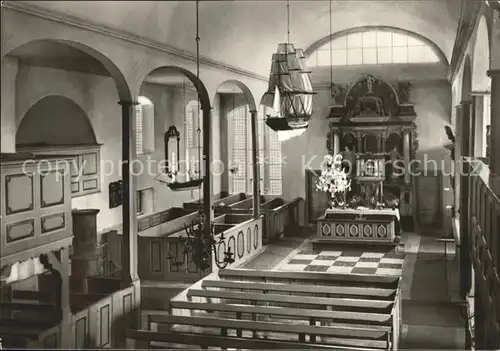 Prerow Ostseebad Seemannskirche innen / Darss /Nordvorpommern LKR