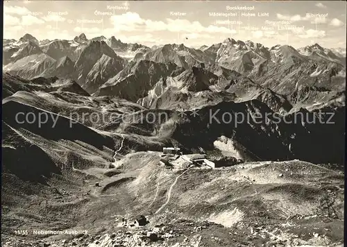 Nebelhorn Blick ueber die Berge Kat. Oberstdorf