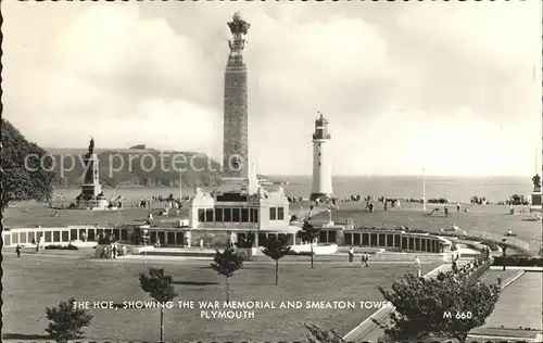 Plymouth The Hoe War Memorial Smeaton Tower Kat. United Kingdom