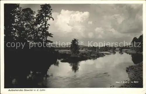 Foto Zeitz F.G. Nr. 1650 Aufziehendes Gewitter an der Lahn  Kat. Berchtesgaden