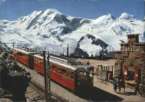 Gornergratbahn Zermatt Station Gornergrat Liskamm Castor Pollux Kat. Gornergrat
