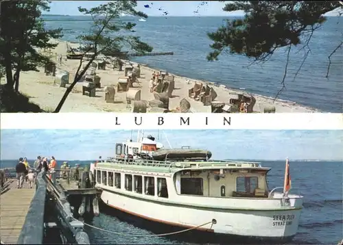 Lubmin Ostseebad Strand Fahrgastschiff