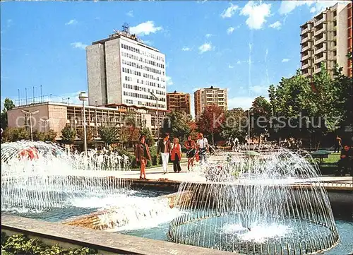 Skopje Skoplje Park Hochhaeuser Wasserspiele Kat. ueskueb Uskub