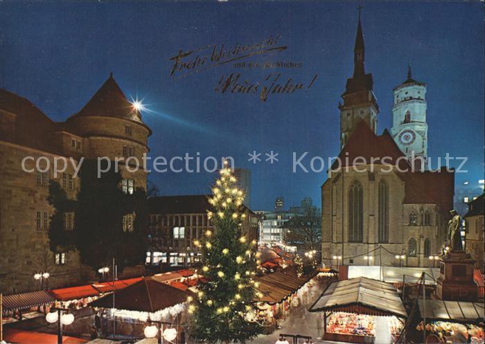 Stuttgart Altes Schloss Stiftskirche Weihnachtsmarkt Kat Stuttgart