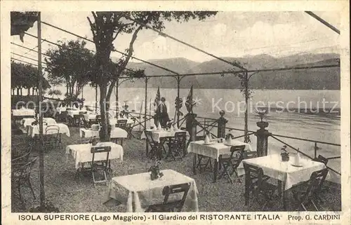Isola Superiore Restaurant Italia Terrasse am Lago Maggiore Kat. Lago Maggiore