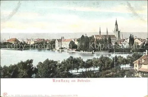 Konstanz Bodensee Stadtansicht mit Kirche Kat. Konstanz