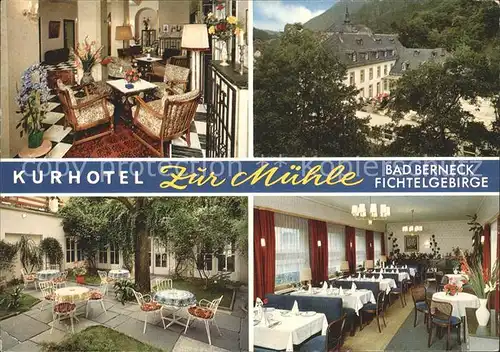Bad Berneck Kurhotel Zur Muehle Terrasse Gastraeume Kat. Bad Berneck Fichtelgebirge