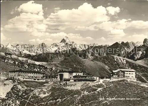 Nebelhornbahn Bergstation Berghotel Hoefatsblick Edmund Probst Haus Allgaeuer Alpen Kat. Oberstdorf