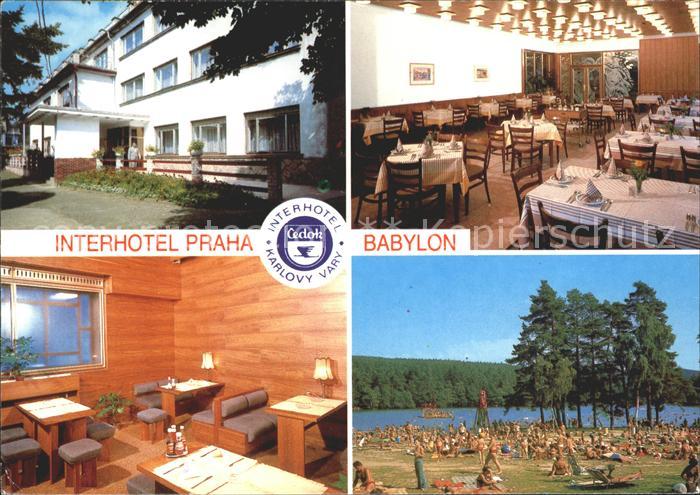 Babylon Babilon Interhotel Karlovy Vary Restaurant Badesee Tschechische Republik Domazlice Nr Kf74770 Oldthing Ansichtskarten Tschechische R