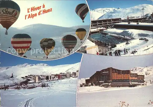 L Alpe d Huez Isere Ballonfahrt Wintersportplatz Schwimmbad Berghotel Kat. Huez