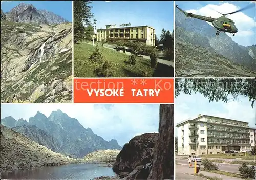 Vysoke Tatry Tatransky narodny park Hohe Tatra Hubschrauber Kat. Slowakische Republik