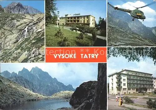 Vysoke Tatry Tatransky narodny park Wasserfall Hotel Hubschrauber Kat. Slowakische Republik