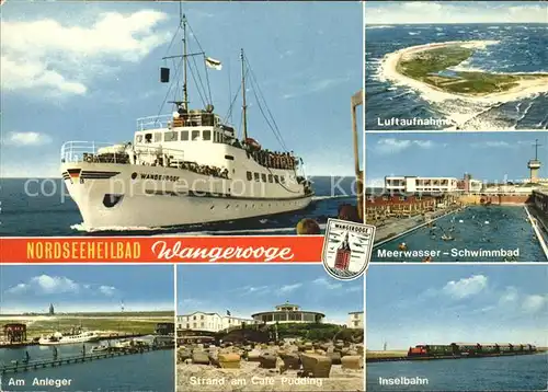 Wangerooge Nordseebad Anleger Strand Cafe Pudding Meerwasser Schwimmbad Inselbahn Faehre Kat. Wangerooge