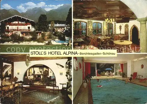 Schoenau Berchtesgaden Stolls Hotel Alpina Gastraeume Hallenbad Kat. Berchtesgaden