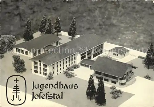 Josefstal Jugendhaus Josefstal Modell des Neubaus Kat. Neuhaus Schliersee