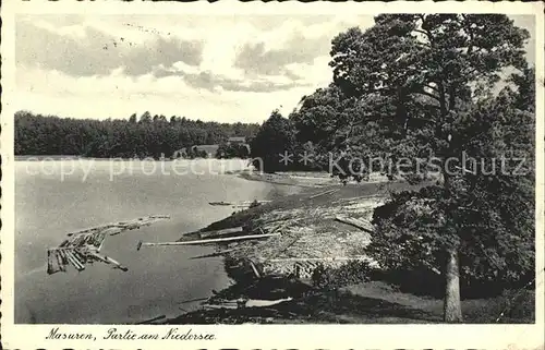 Masuren Niedersee Ostpreussen Partie am Niedersee Kat. 