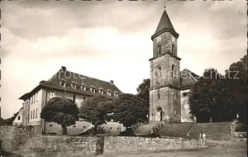 Hornbach Zweibruecken Kirche mit Schule