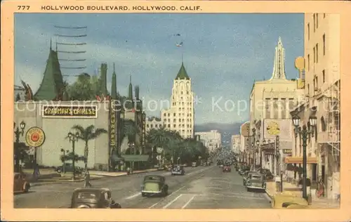 Hollywood California Hollywood Boulevard  Kat. Los Angeles United States