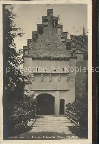 Isartal Schloss Gruenwald Tor  Kat. Pullach i.Isartal