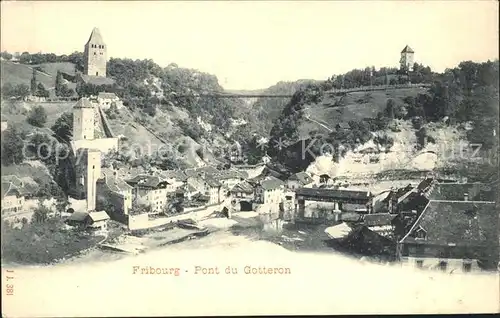 Fribourg FR Pont du Gotteron Kat. Fribourg FR