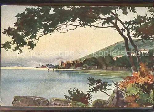 Abbazia Istrien Bucht Kuenstlerkarte / Seebad Kvarner Bucht /Primorje Gorski kotar